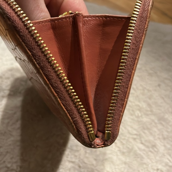 Mui Mui Crock Embossed Pink Wallet - Picture 9 of 11